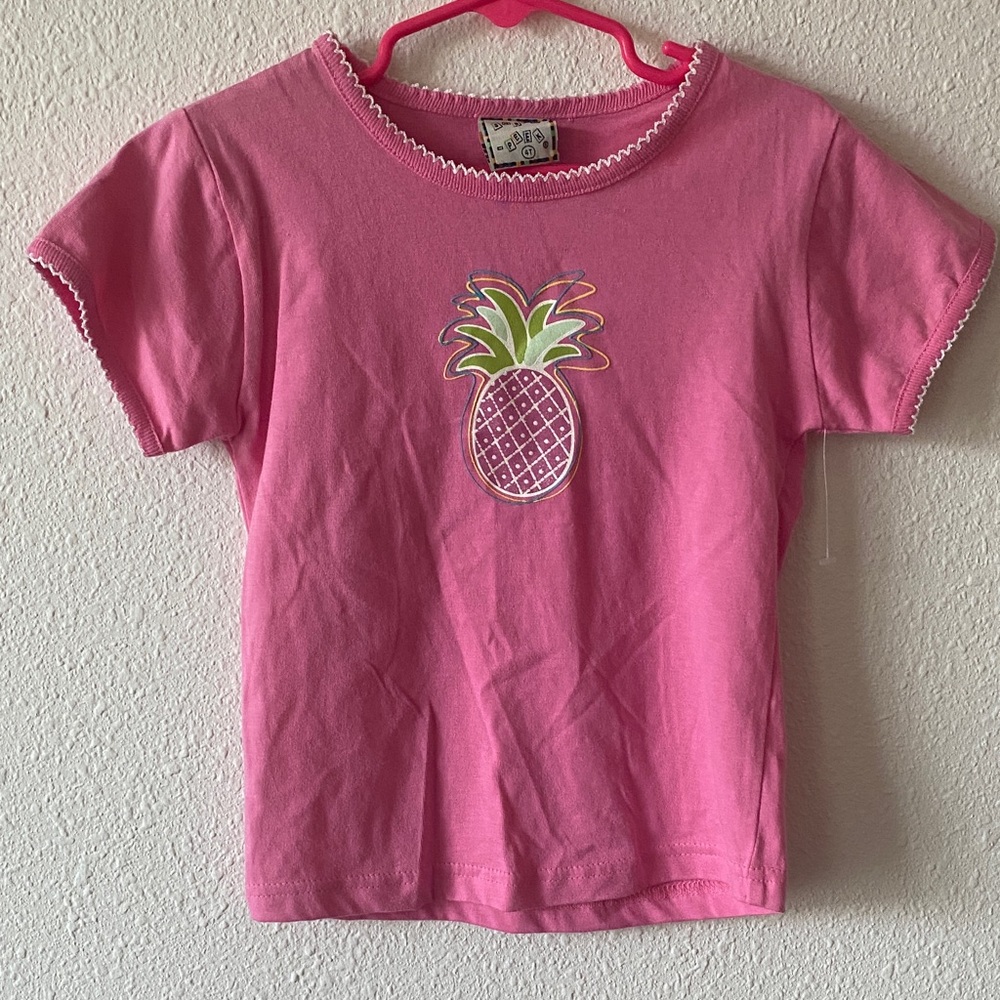 Sneak Peek Pink Short-Sleeve Pineapple Graphic Tee